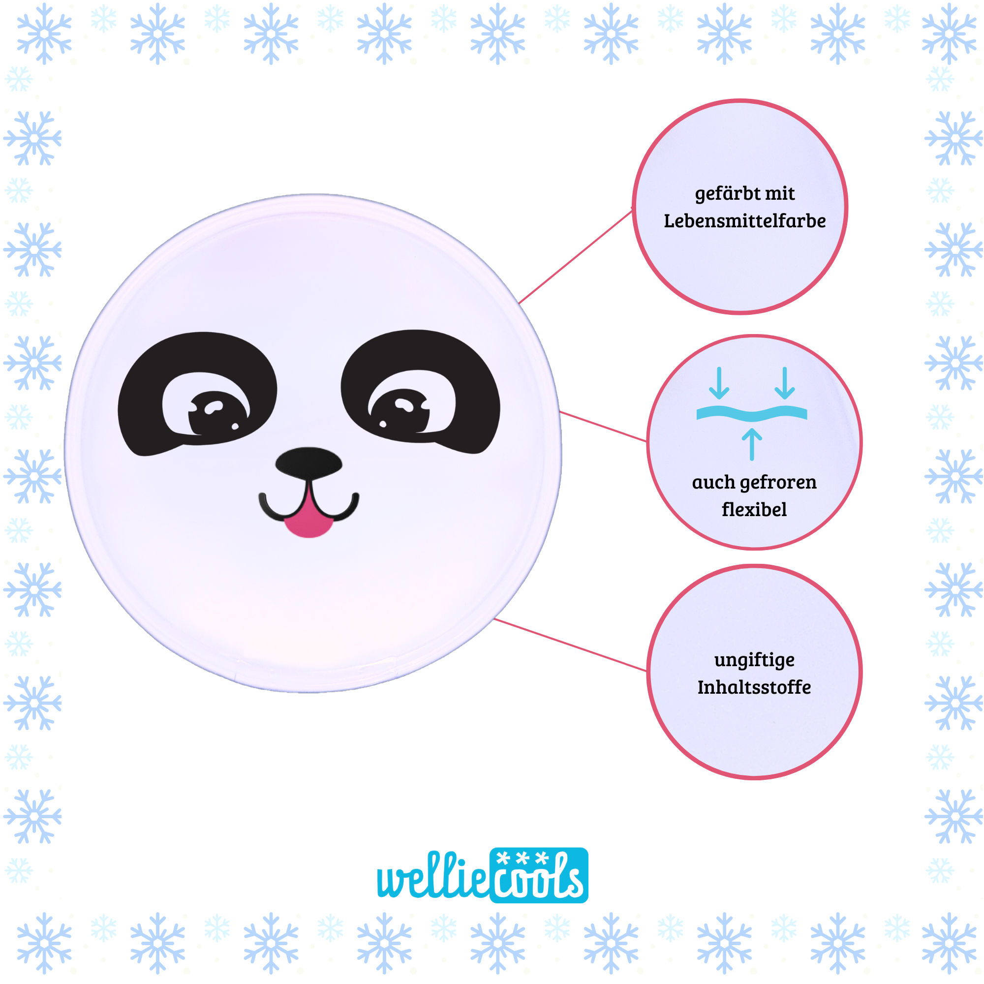 Kühlkissen Panda.