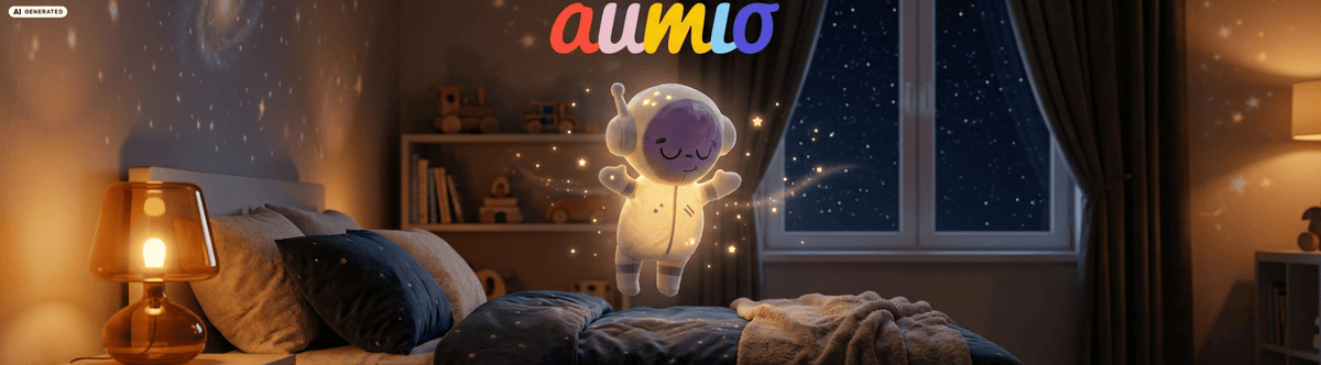 Aumionaut fliegt durch Weltraum – Kinderzimmer Aumio App als Einschlafhilfe für Kinder