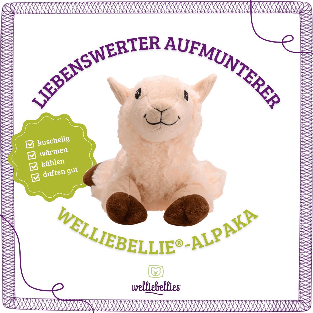 Kuscheliges Alpaka Wärmekissen: wärmen, kühlen, duften.