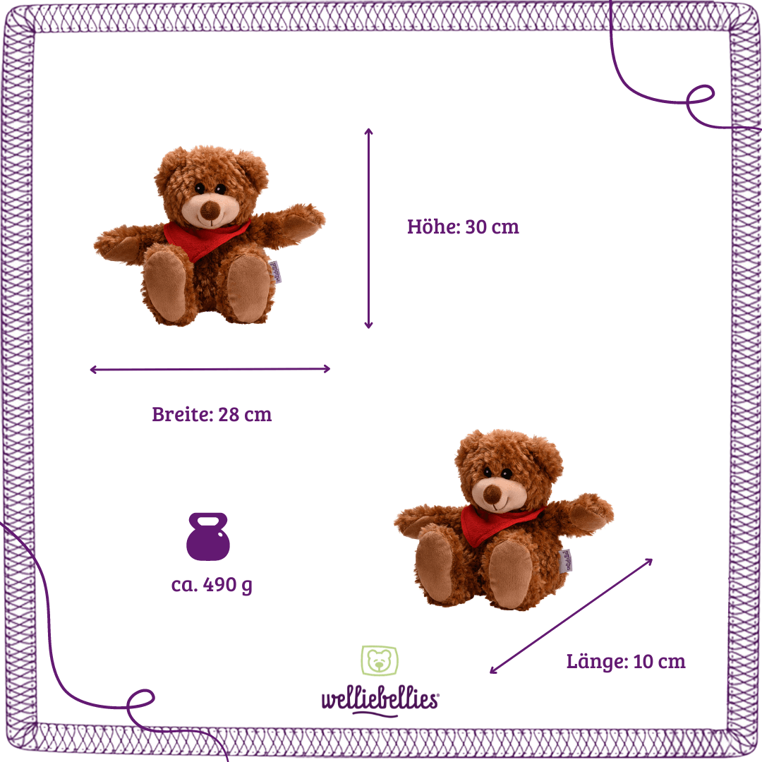 Größen- und Gewichtsanzeige des Bär, optimal für Kinder. 30x28x10 cm