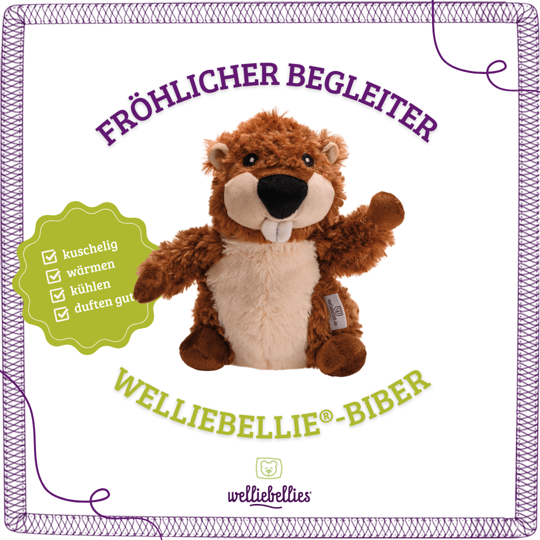 Kuscheliger Biber Wärmekuschel: wärmen, kühlen und wohlriechend.