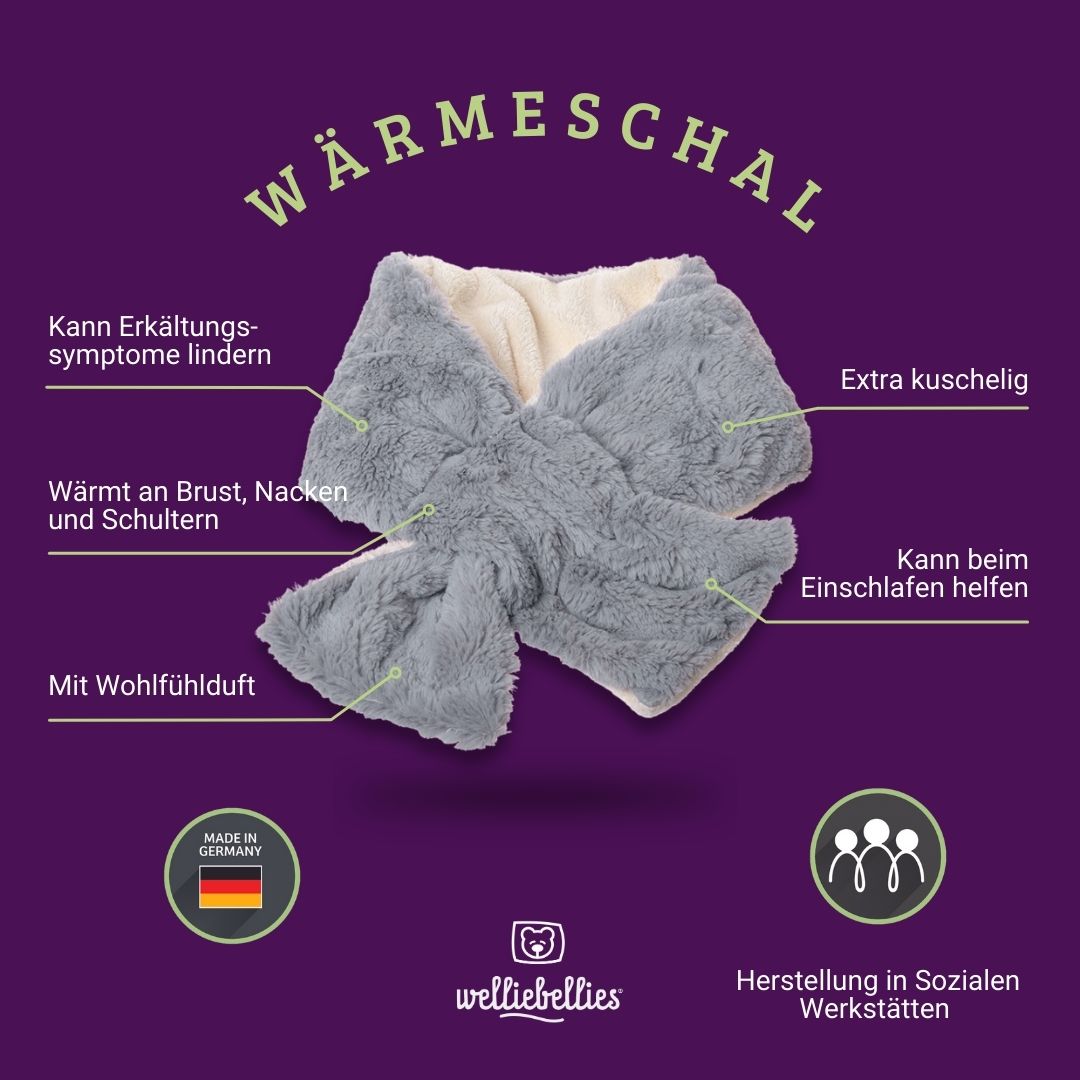 Plüsch Wärmeschal mit Bio-Hirse und Kräutern – Nackenwärmer