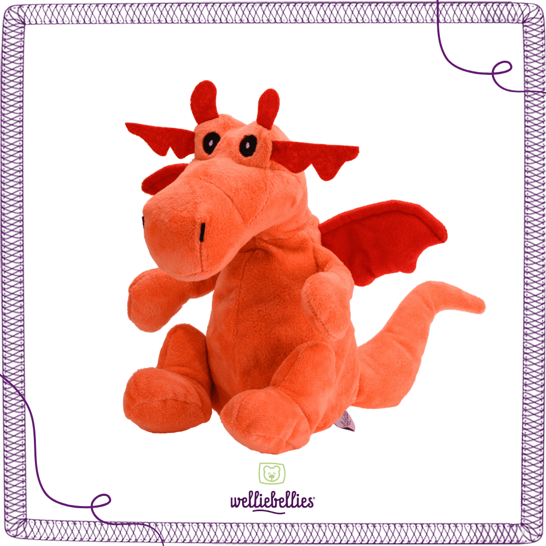 Seitenansicht des Drachen für Kinderwärme.