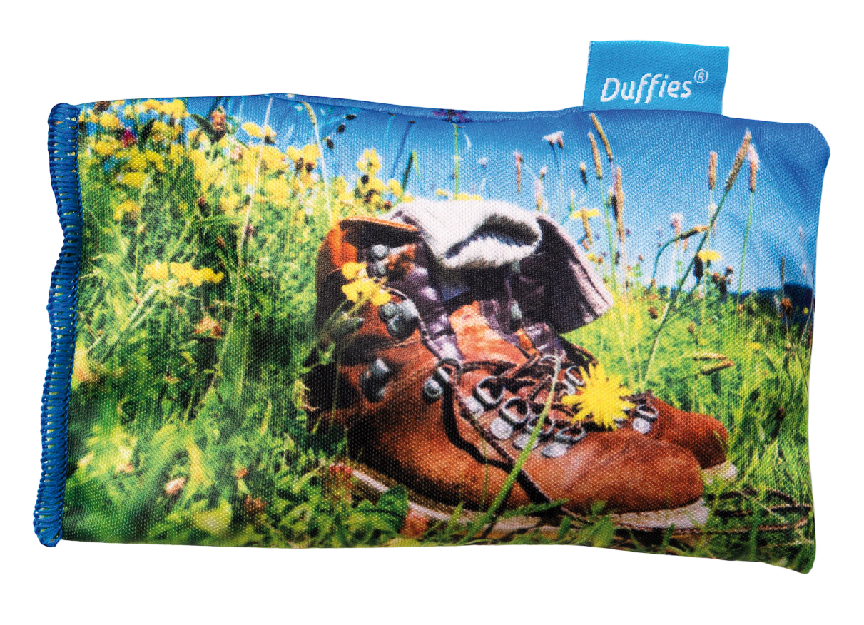 DUFFIES® Anti-Geruchs-Kissen für  Schuhe und mehr... Motiv Wandern
