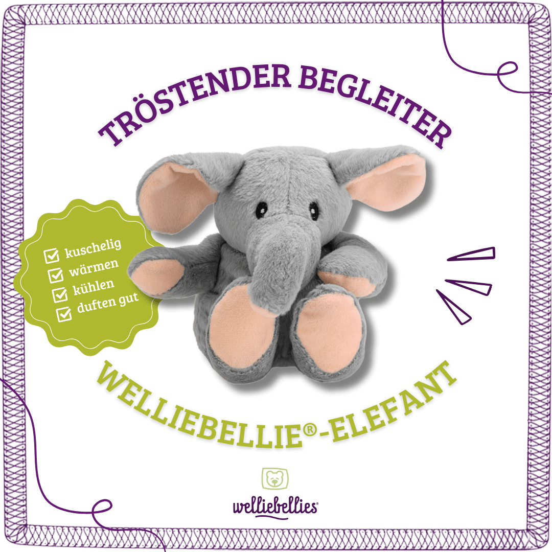 Midi Wärmekuschel-Elefant: kuschelig, wärmend, kühlend, duftend.
