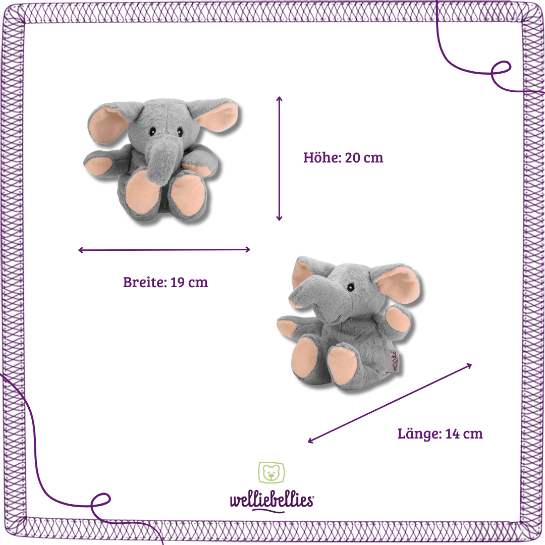 Groesse midi Wärmekuscheltier Elefant.