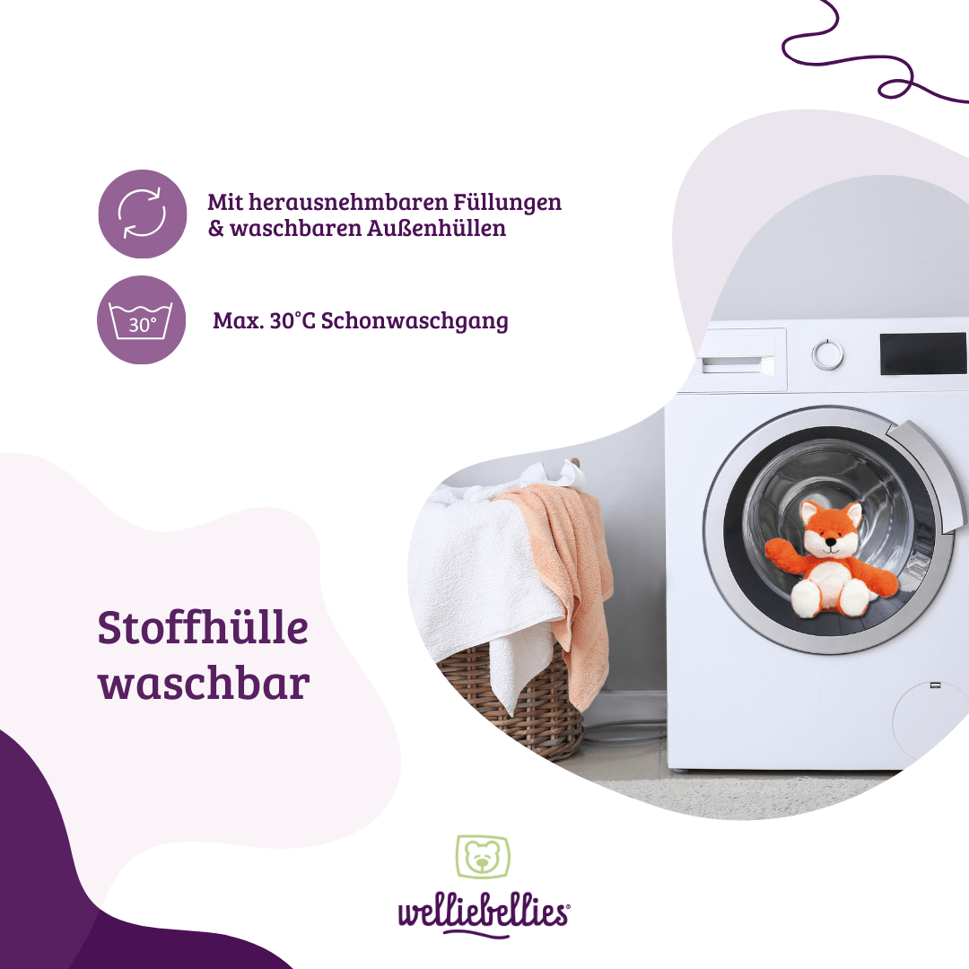 Pflegeleichte, waschmaschinenfreundliche Fuchshülle.