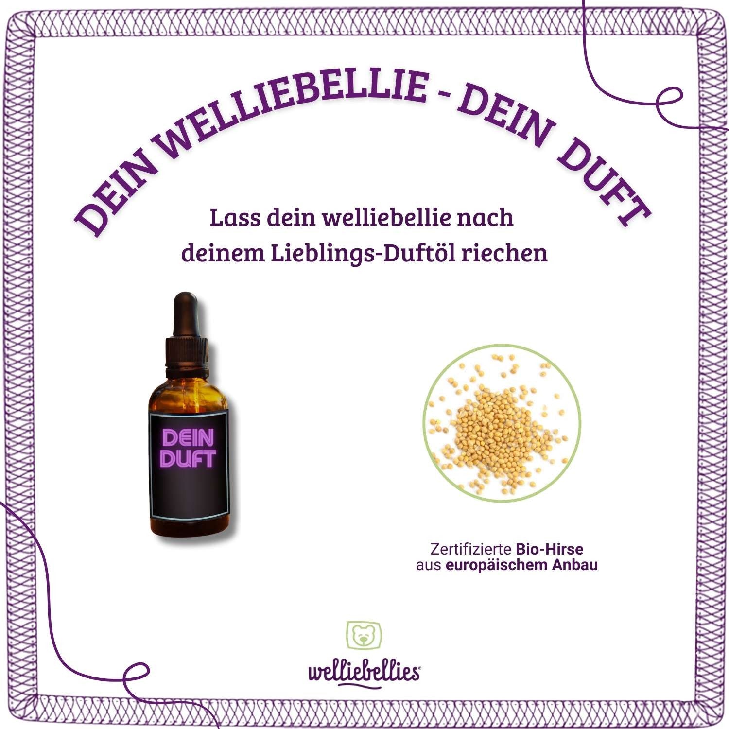 welliebellies® Bio-Körnerkissen ohne Kräuterduft für große Tiere.