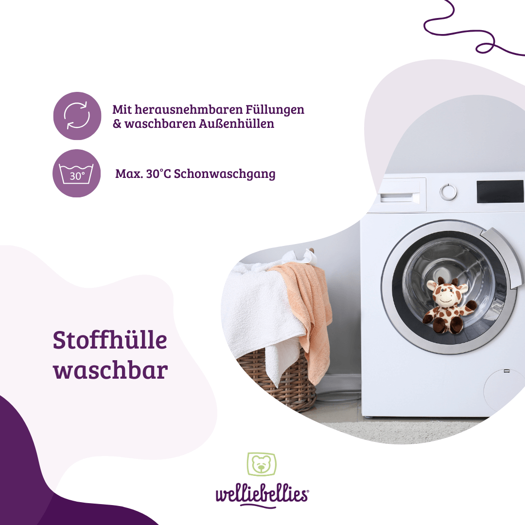 Pflegeleichte, waschmaschinenfreundliche Giraffenhülle