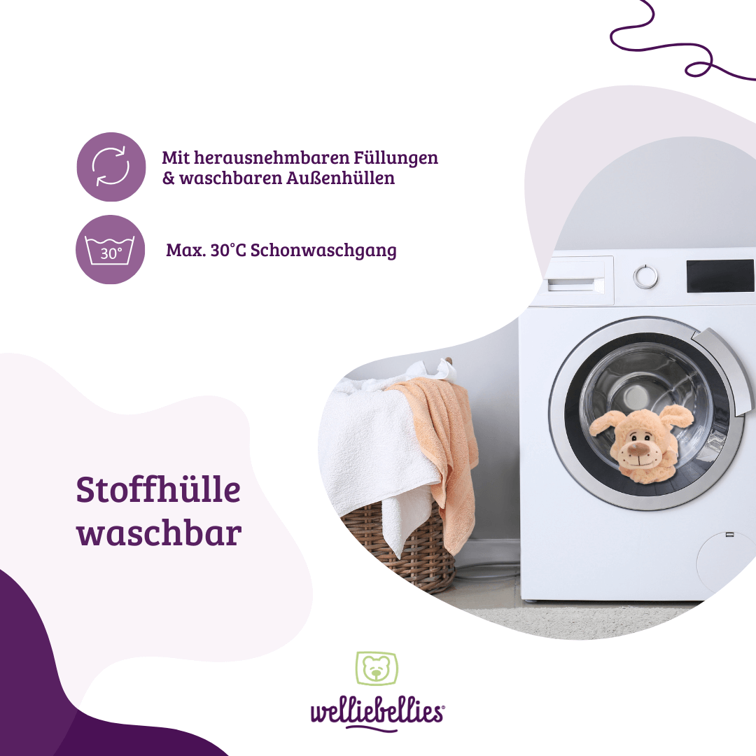 Maschinenwaschbare Huelle des Hundes für einfache Pflege.