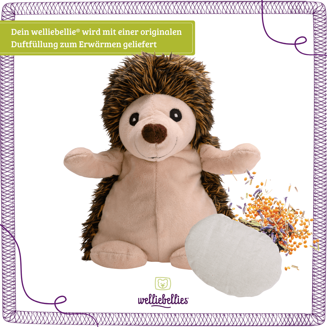 Igel mit Bio-Hirse, Lavendel und Rosmarin-Füllung.