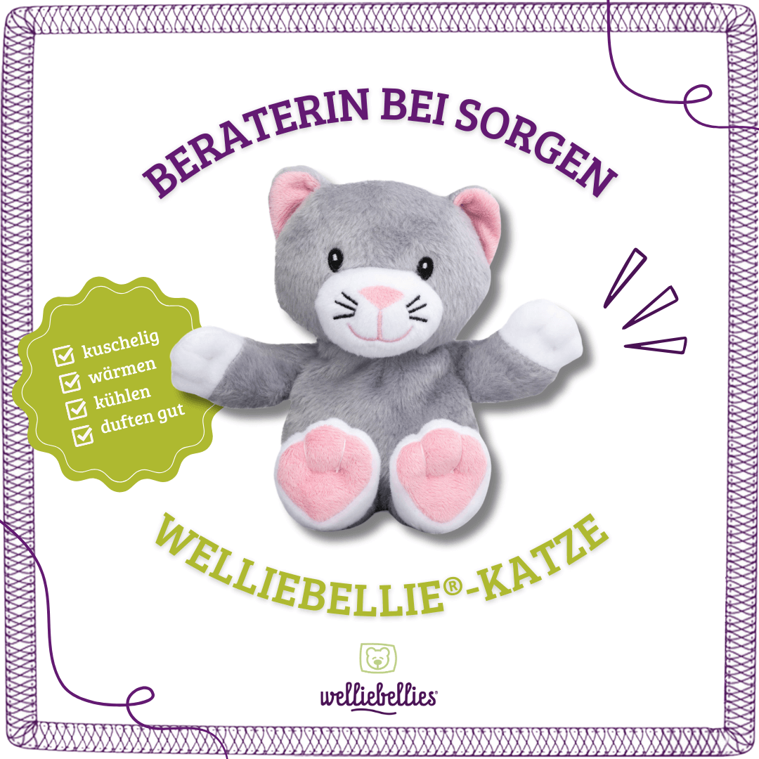 Midi Wärmekuschel-Katze: kuschelig, wärmend, kühlend, duftend.