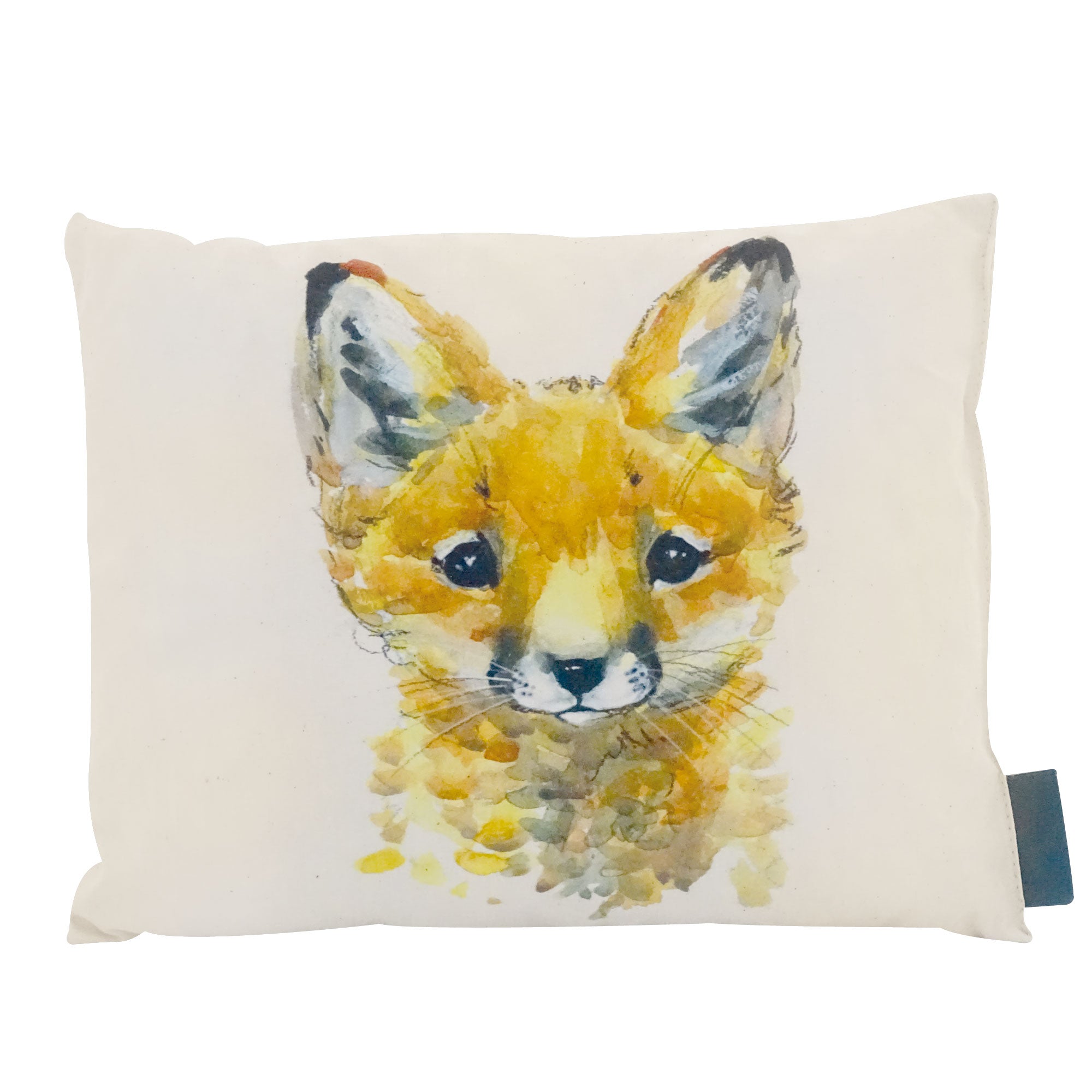 Zirbenkissen Motiv Fuchs | Ätherische Öle, 100% Baumwolle und 100% Zirbenholz.