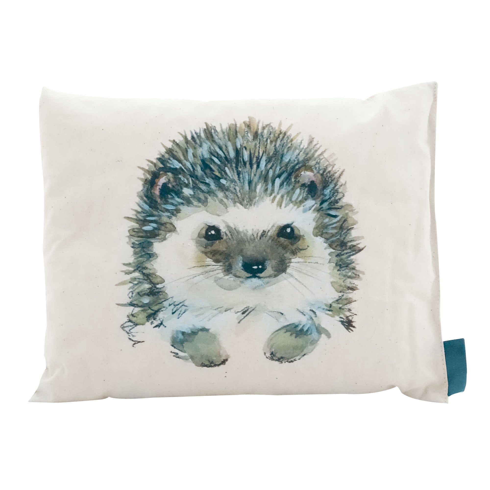 Zirbenkissen Motiv Igel | Ätherische Öle, 100% Baumwolle und 100% Zirbenholz.
