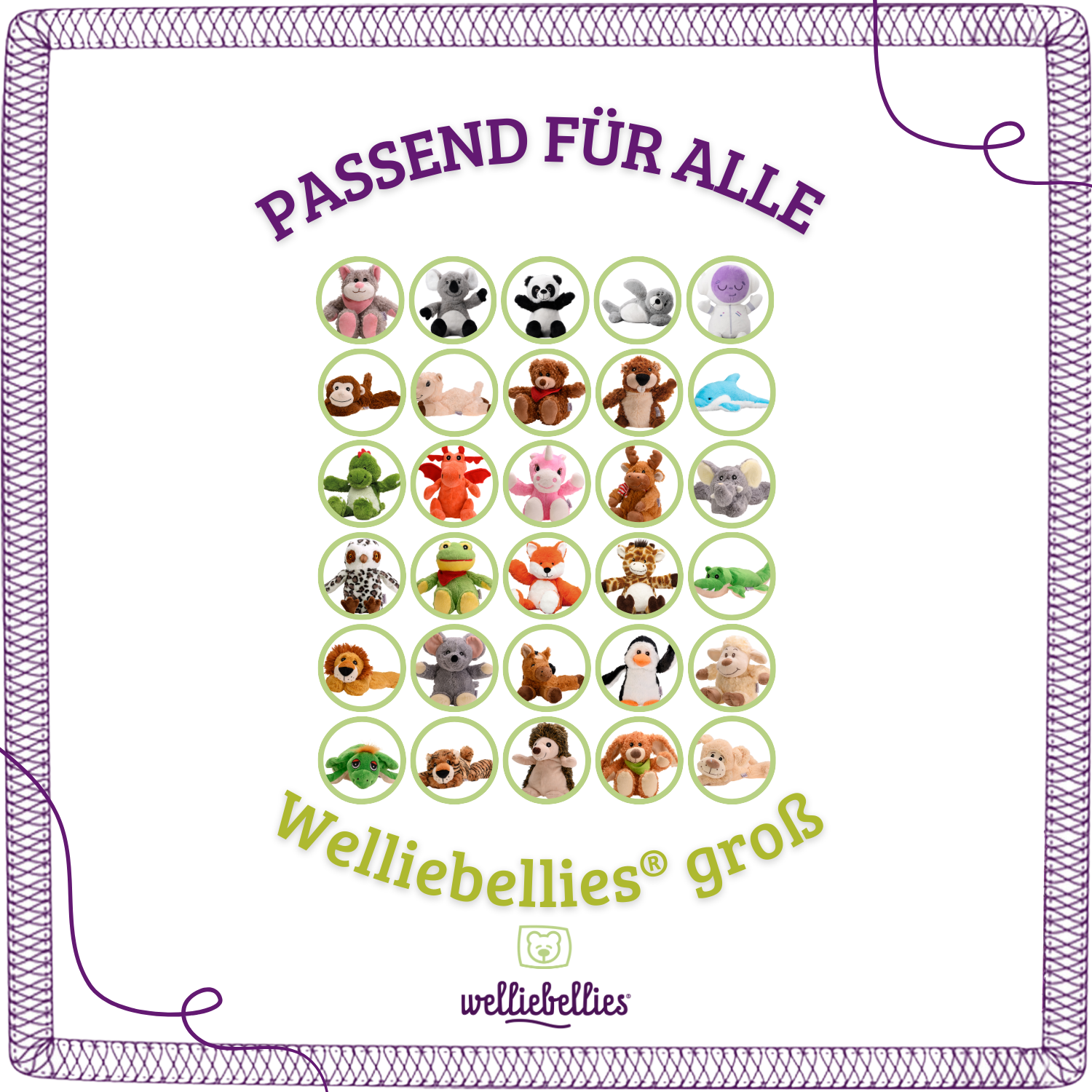 welliebellies® Wechsel Bio-Körnerkissen mit Kräutern für große Tiere.