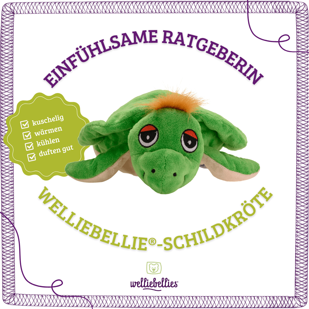 Kuschelige Wärmekuschel-Schildkröte: wärmen, kühlen, duftend. Perfekt für Kinder