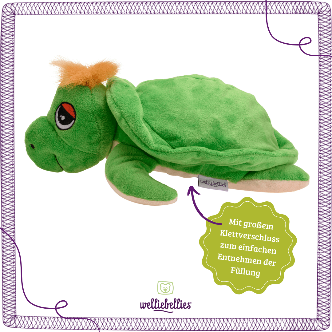 Seitenansicht der Schildkröte mit weichem Design.