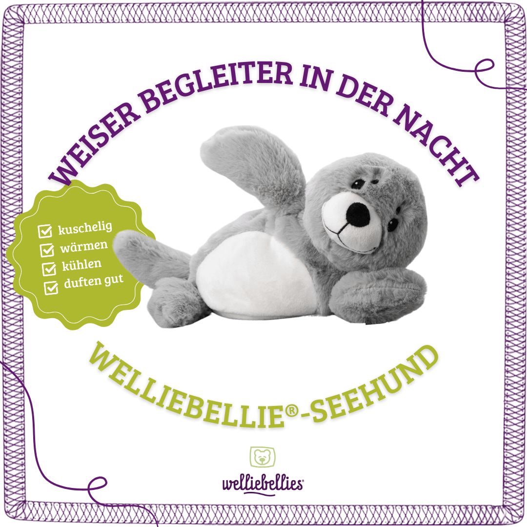 Kuscheliger Wärmekuschel-Seehund: wärmend, kühlend, duftend.