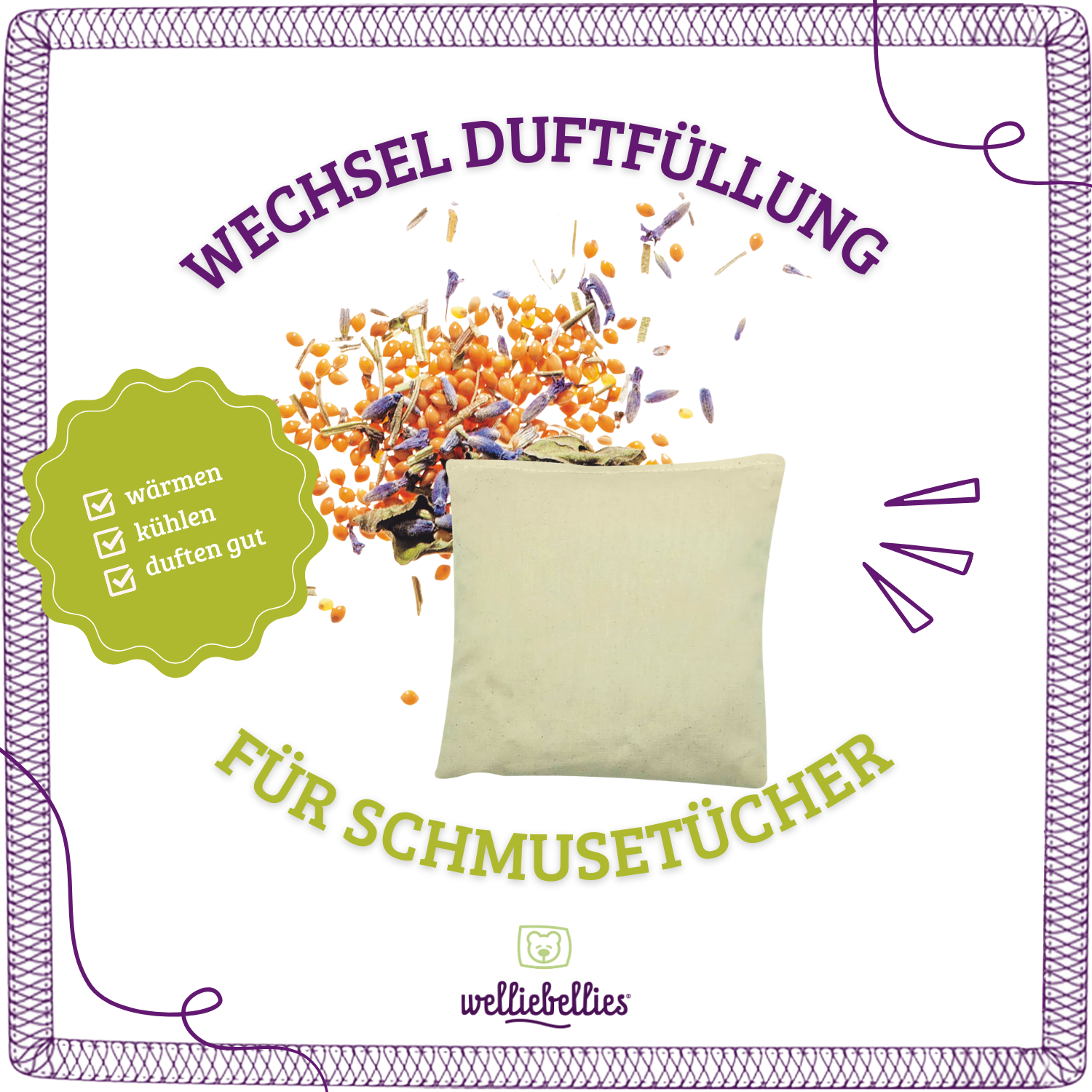 welliebellies® Duftfüllung für Schmusetücher