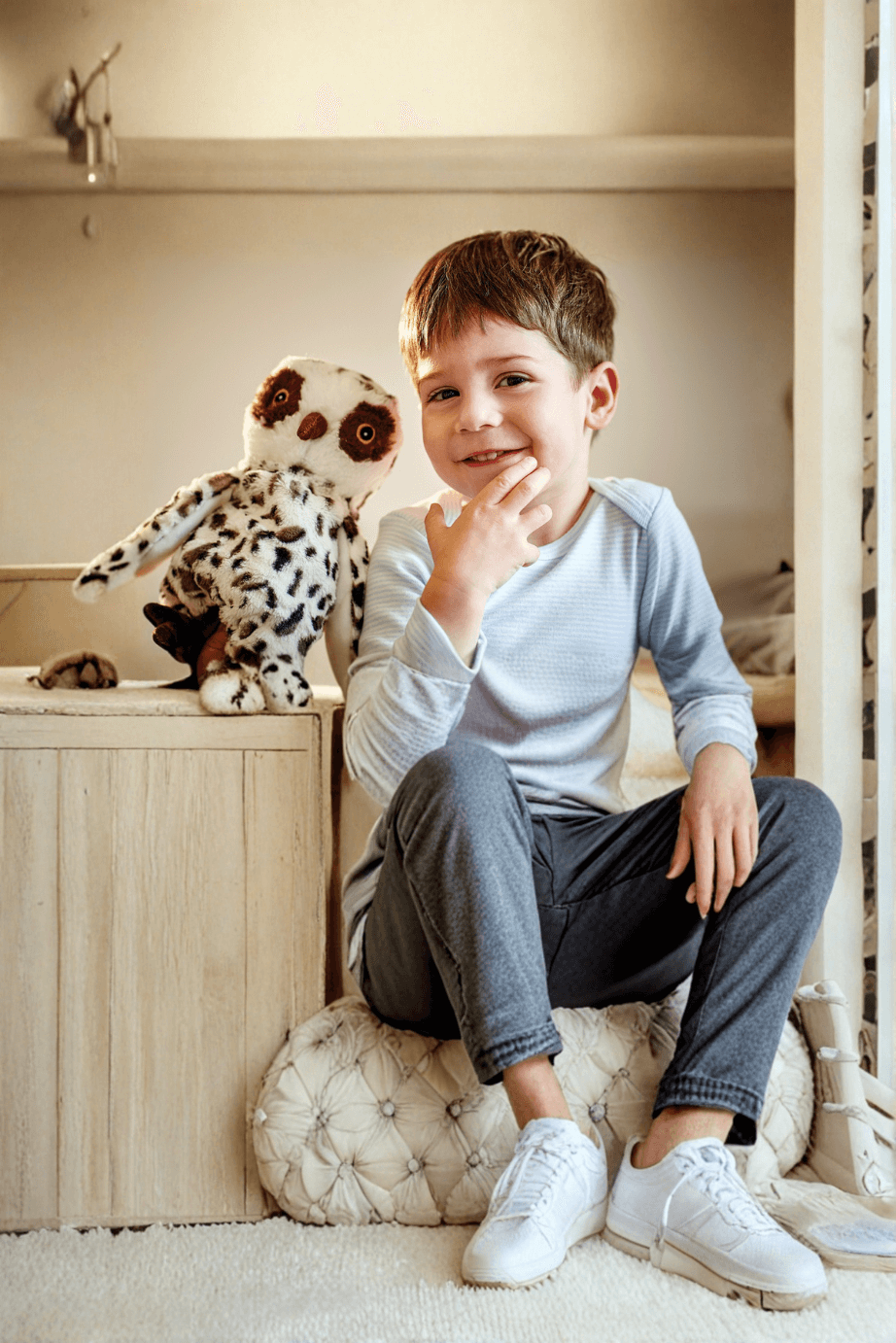 Wärmekissen Eule mit Kind Wärmekuscheltier