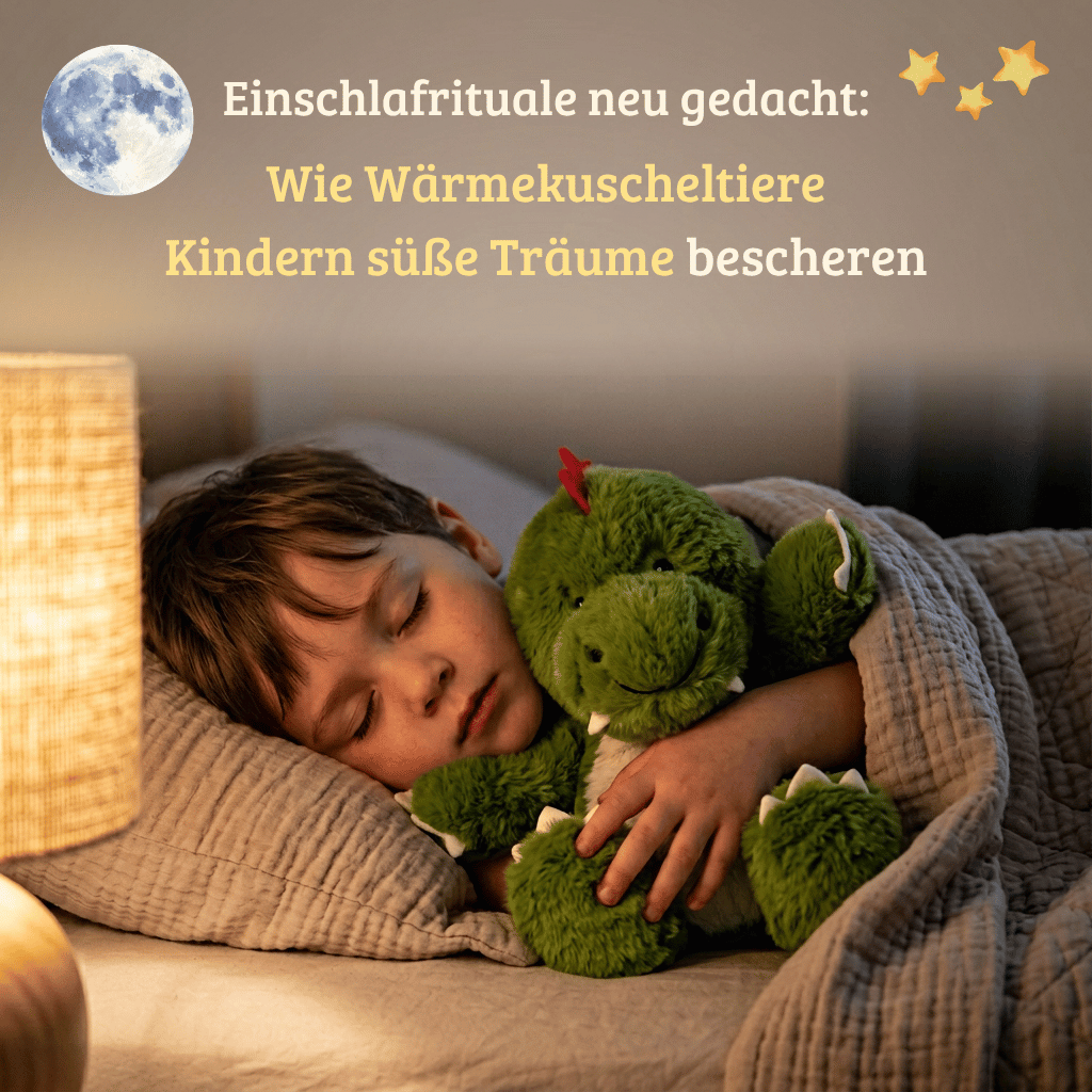 Kind schläft mit Wärmekuscheltier – natürliche Einschlafhilfe für Kinder durch Wärme und Geborgenheit