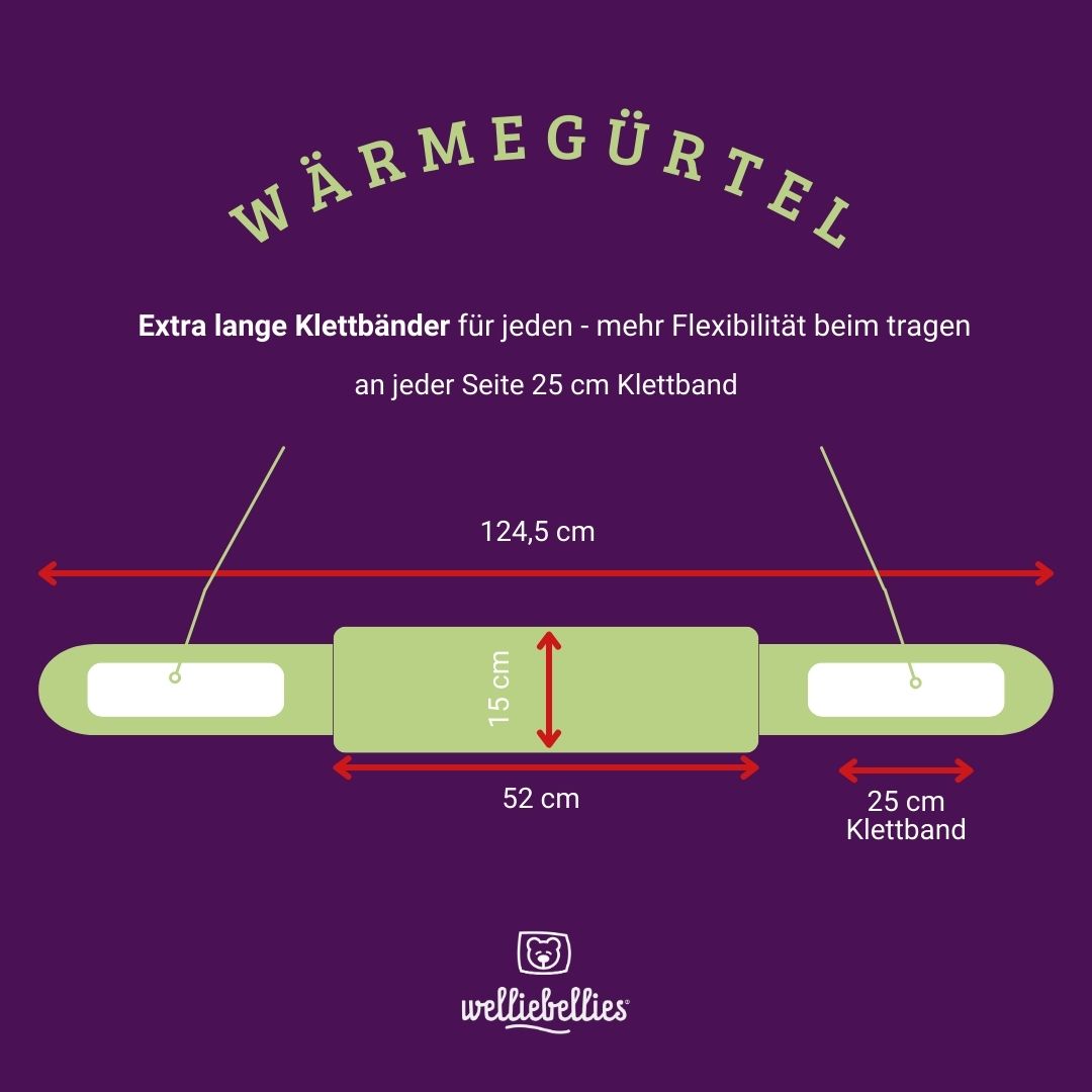 Plüsch Wärmegürtel mit Bio-Hirse Füllung und entspannenden Gesundheitskräutern