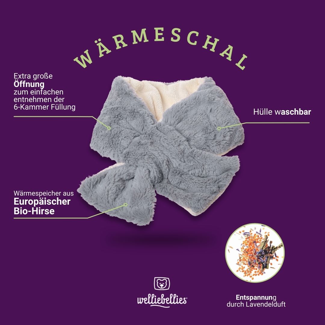 Plüsch Wärmeschal mit Bio-Hirse und Kräutern – Nackenwärmer