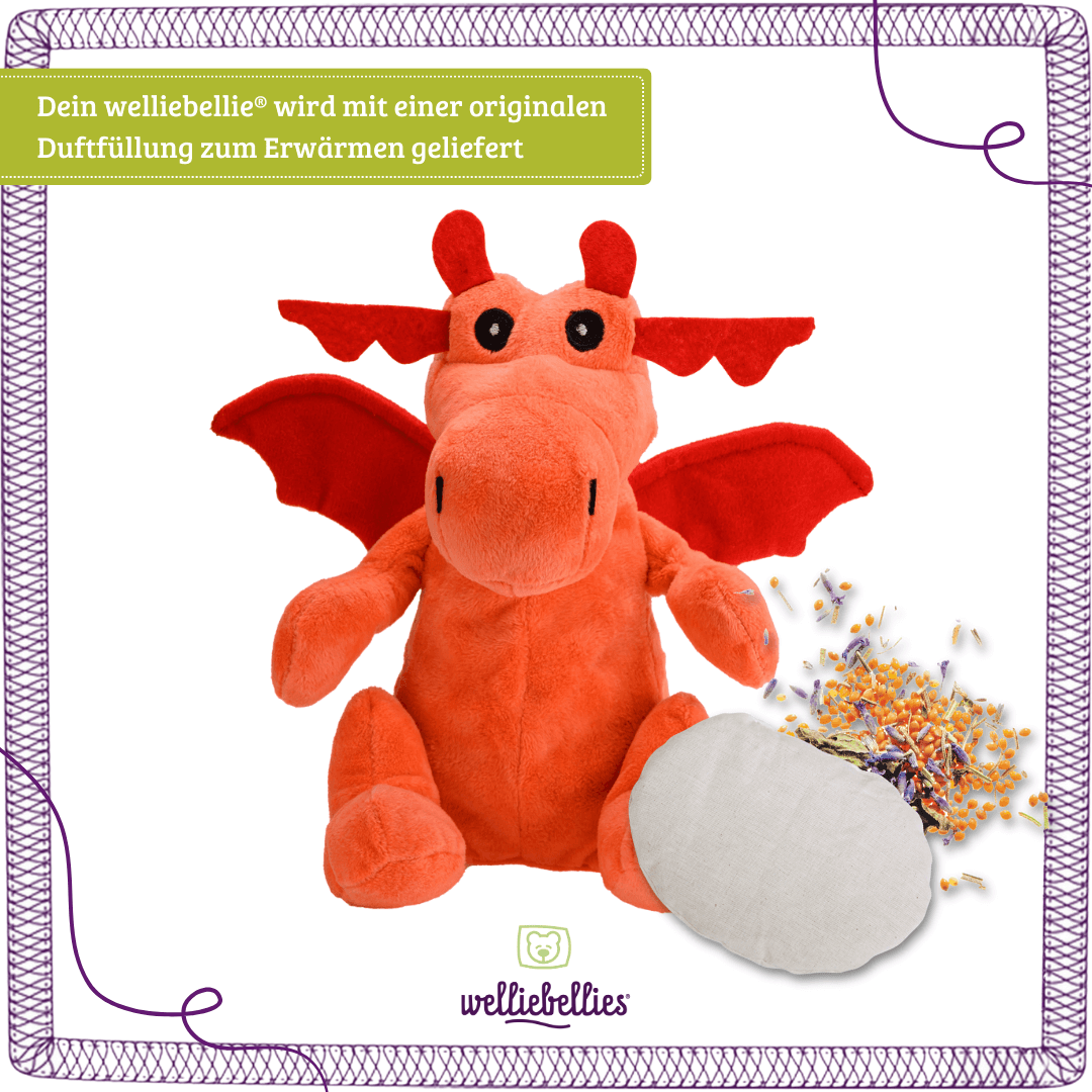 Drache gefüllt mit Bio-Hirse und Kräuter.