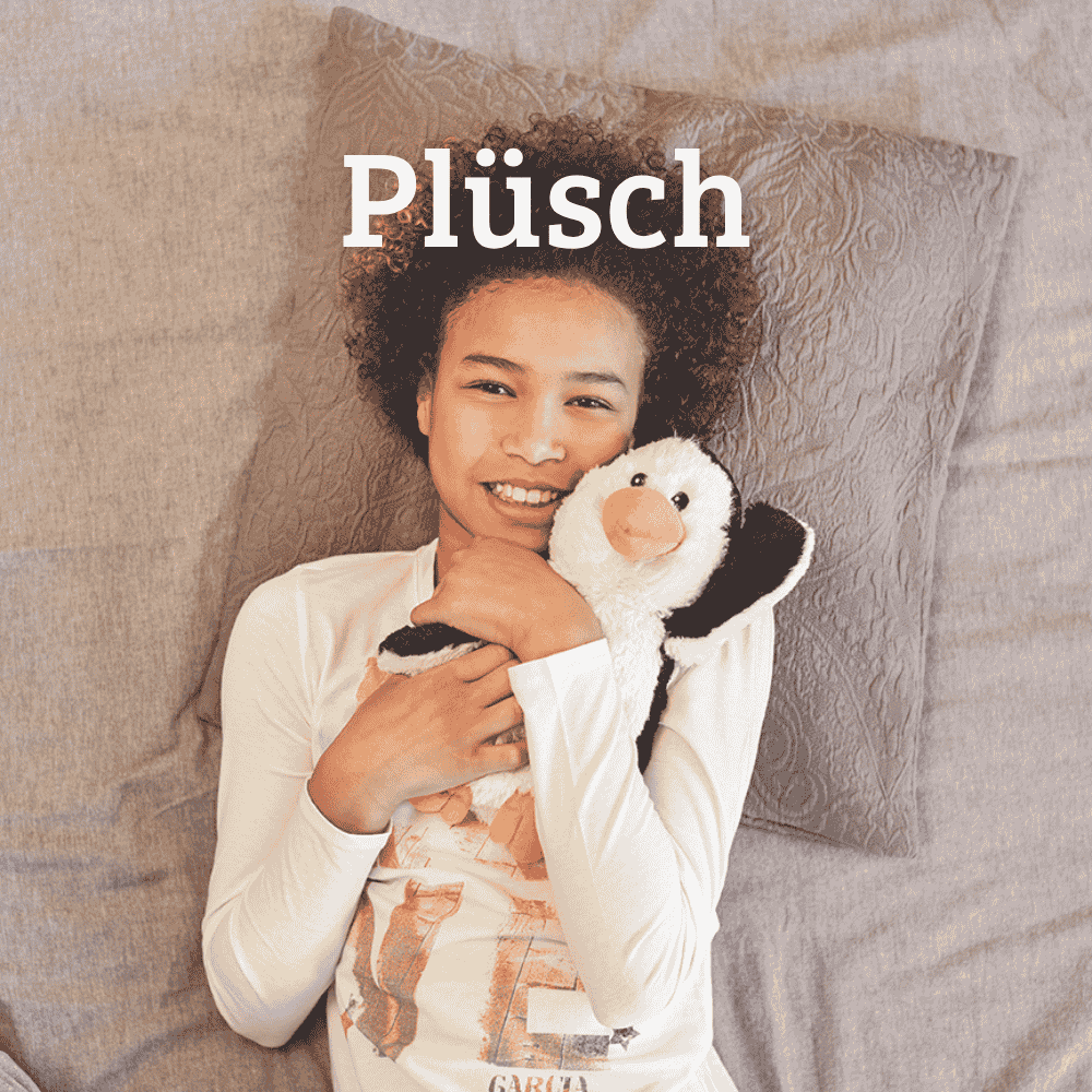 Superweiches, schadstofffreies Plüschmaterial der welliebellies® – hautfreundlich und waschbar