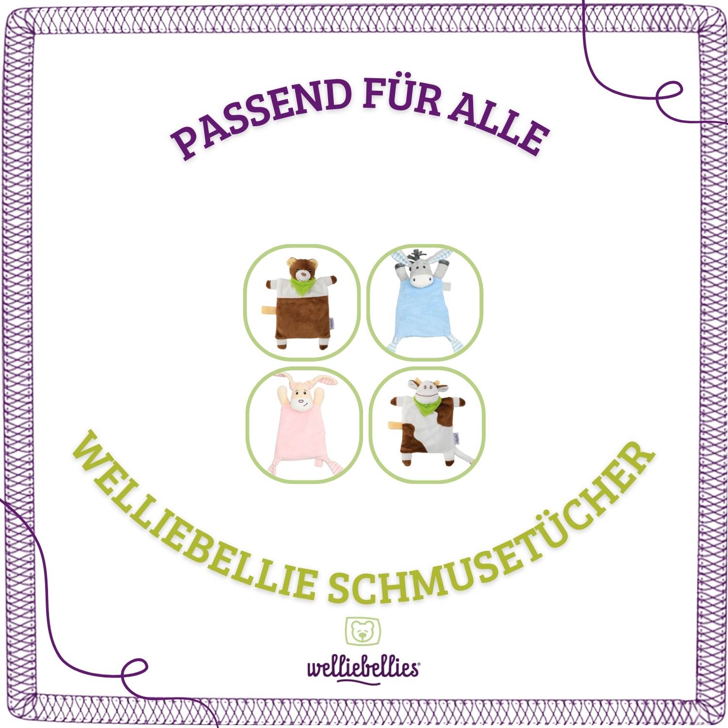 welliebellies® Körnerkissen ohne Duft für Schmusetücher