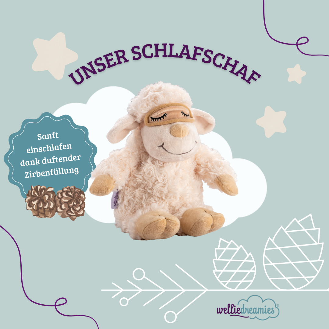 Schlafschaf mit Zirbe / Arve Füllung