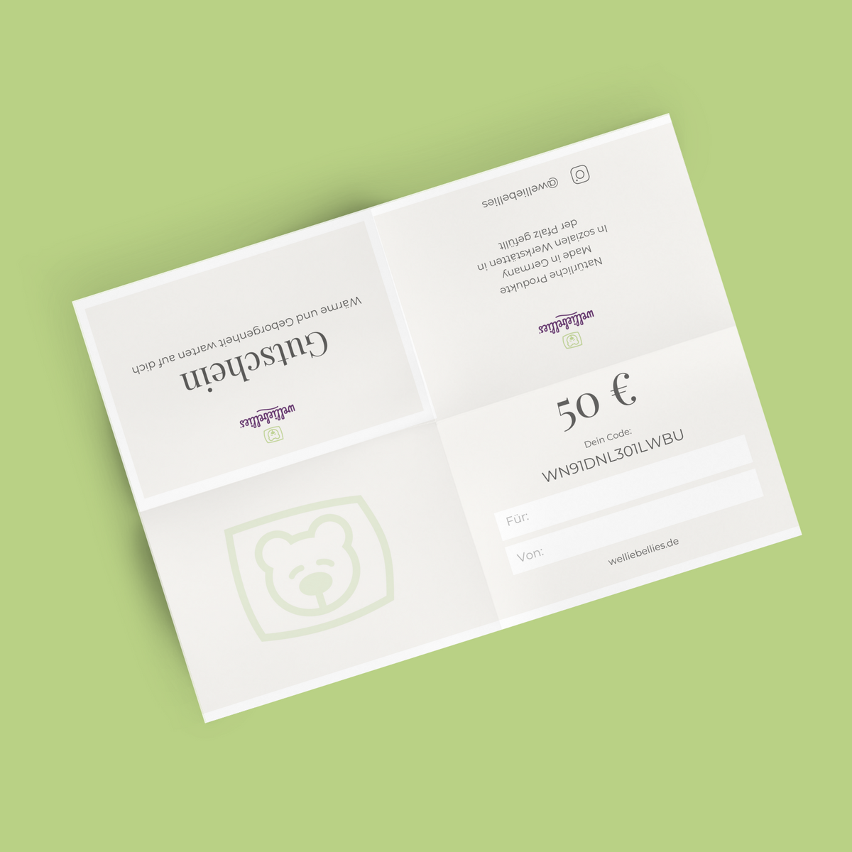 welliebellies® Geschenkgutschein 50€.